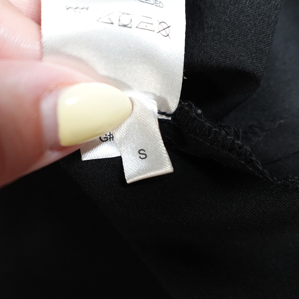 DOLAN Top Women Small Black 2 Pocket Scrub V Neck 3/4 Sleeve Nurse Medical - Picture 6 of 11